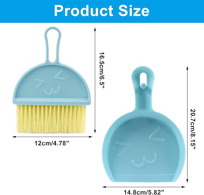Hitefu Small Broom and Dustpan Set, Mini Dust Pans and Brush Set, Broom - Image 5