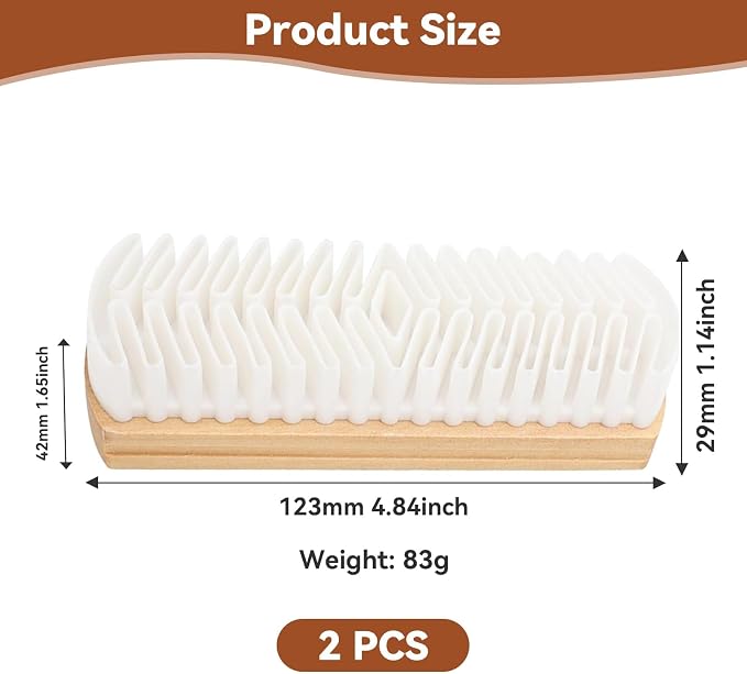 2Pcs Suede Brush for Shoes, Rubber Shoe Brush Cleaner - Image 2