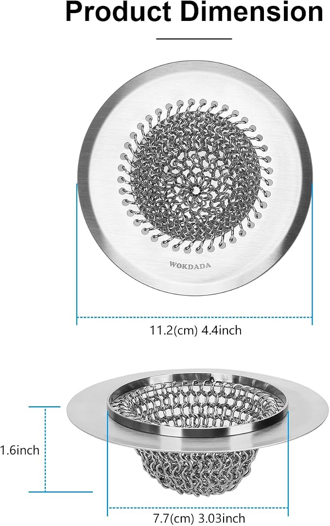 Sink Drain Strainer&Stopper, Anti-Slip Flexible Mesh Sink Strainer - Image 8