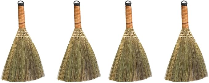 Veemoon 4 Pcs 12 Inch Whisk Broom, Handheld Cleaning Broom Straw Corn Whisk by Veemoon