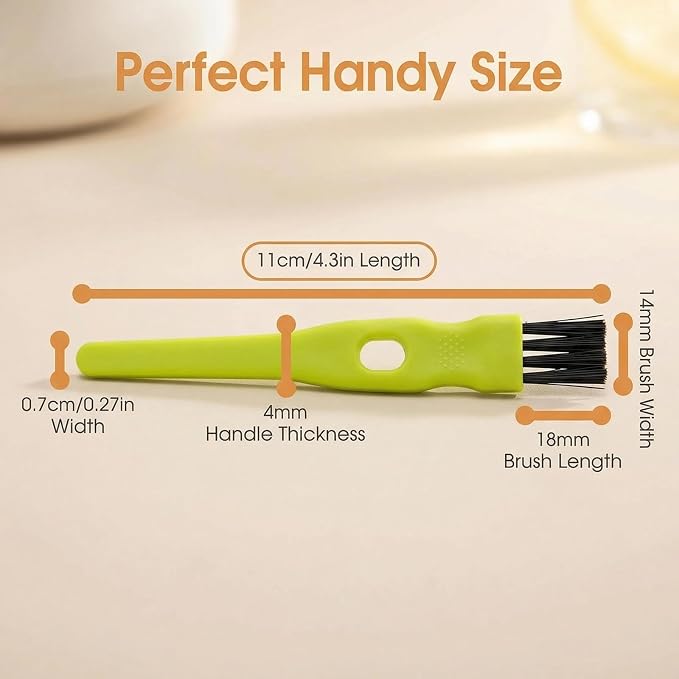 vipolish 20 Pcs 11CM/4.33 Inch Green Plastic Handle Mini Dust Removal Brush - Image 2