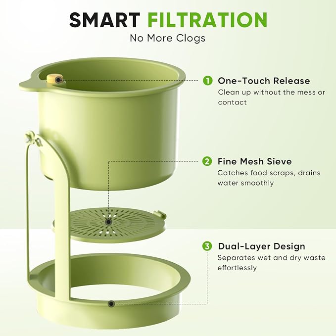 Hanging Food Waste Catcher for Sink, Sink Strainer Basket - Image 4