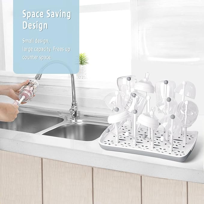 Baby Bottle Drying Rack with Tray, Termichy High Capacity Bottle Dryer Holder - Image 4