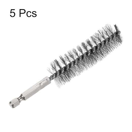 HARFINGTON 5Pcs Bore Brush Stainless Steel 22mm Dia Cleaning Twisted Wire Brush - Image 3