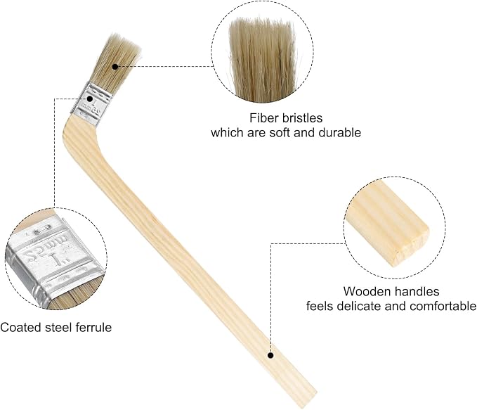 HARFINGTON Paint Brush 2Pcs 1" Brush Width Reusable Variety Angle Bend Brushes - Image 4