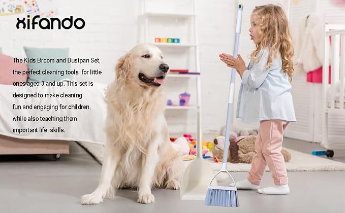 Mini Broom with Dustpan for Kids, Little Housekeeping Helper Set - Image 2