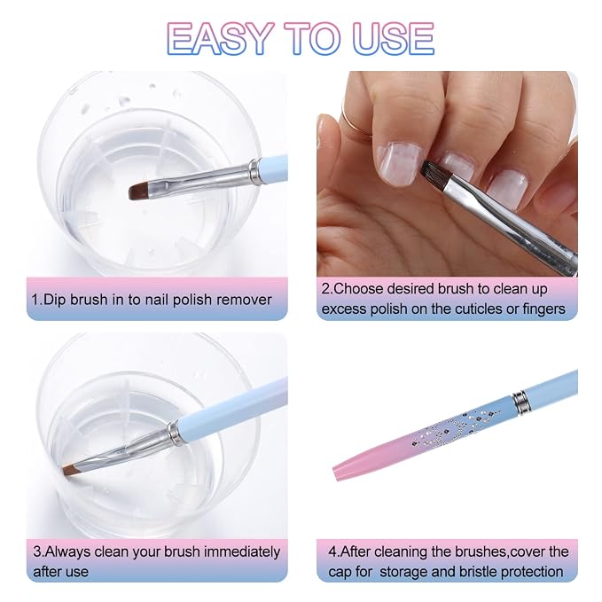 Nail Art Clean Up Brushes, Nail Brushes - Image 8