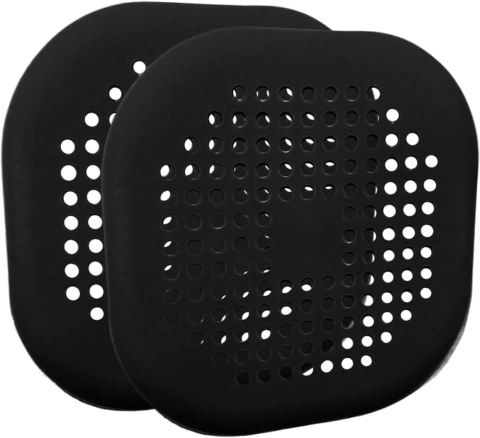 2 Pack 5.5 Inch / 140mm Drain Hair Catcher, Silicone Sink Drain Strainer Square - Image 2