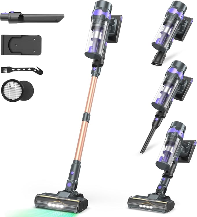 Cordless Vacuum Cleaner, 50Kpa Lightweight Cordless Stick Vacuum, 500W by Unknown