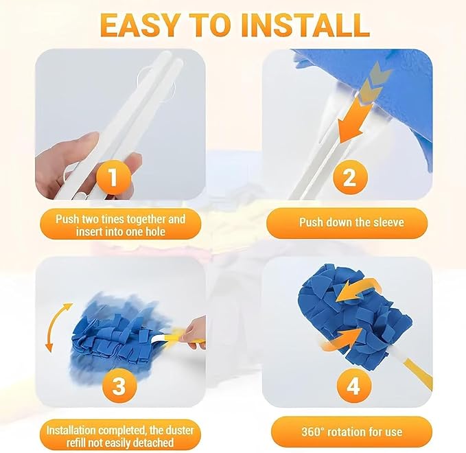 Electrostatic Dusters for Cleaning, 360° Electrostatic Duster Refills, Washable - Image 5