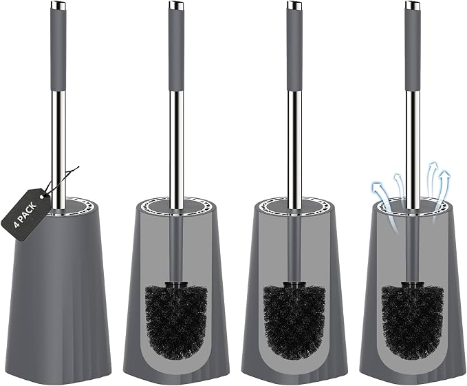SetSail Toilet Brush, Compact Size Toilet Bowl Brush and Holder Toilet Brushes by SetSail