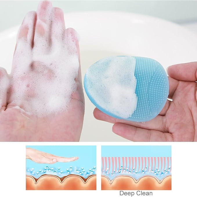 INNERNEED Soft Silicone Facial Cleansing Brush Manual Face Scrubber Exfoliating - Image 4