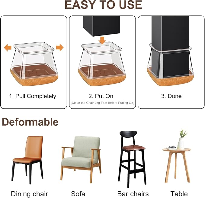 20 Pcs Chair Leg Floor Protectors - Image 4