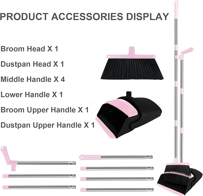 Pink Broom with Dustpan Combo Set - Image 7