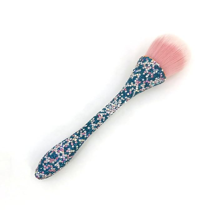 WOKOTO 1pcs Blue Shiny Rhinestone Nail Art Dust Brushes - Image 6
