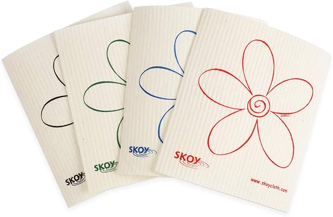 Skoy Cloth, Reusable Cleaning Cloths, Planet-Friendly, Dishwasher and Dryer-Safe by Skoy