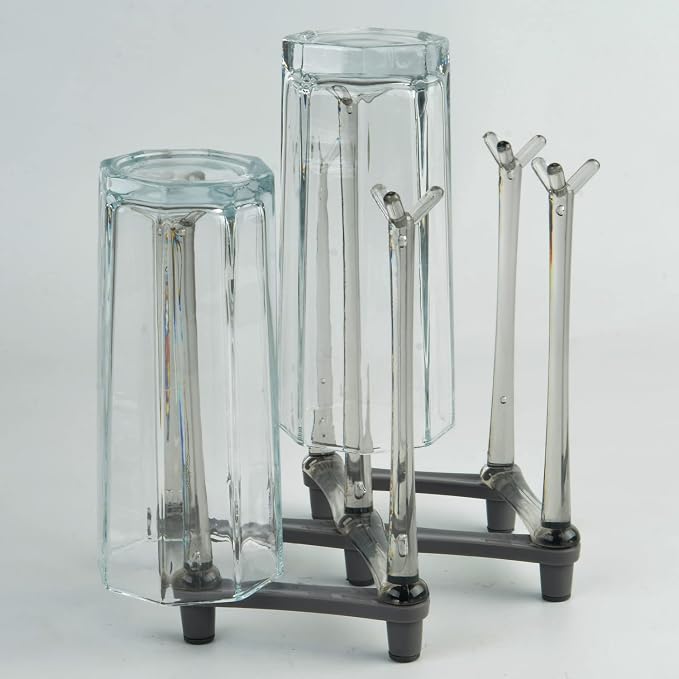 2 Pcs Cup Drying Racks Set, Retractable Drinking Glass & Baby Bottle Drainer - Image 6