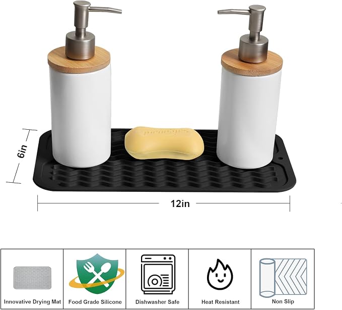 ZLR 2 Pcs Silicone Dish Drying Mats - Image 2