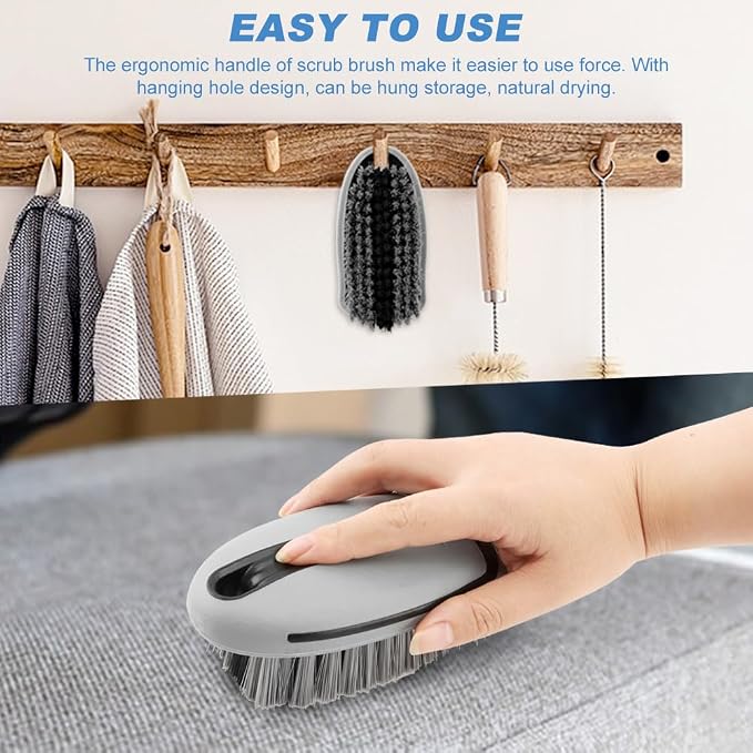 Carpet Brush, Scrub Brush Carpet Scrubber Stiff Bristle Detailing Scrub Brushes - Image 6