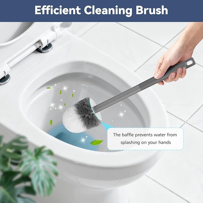 Toilet Brush, Compact Toilet Brush and Holder Set - Image 6