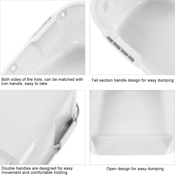 Plastic Dust Pan Heavy Duty Dustpan Large Capacity Dustpan Double Handle Wear - Image 4