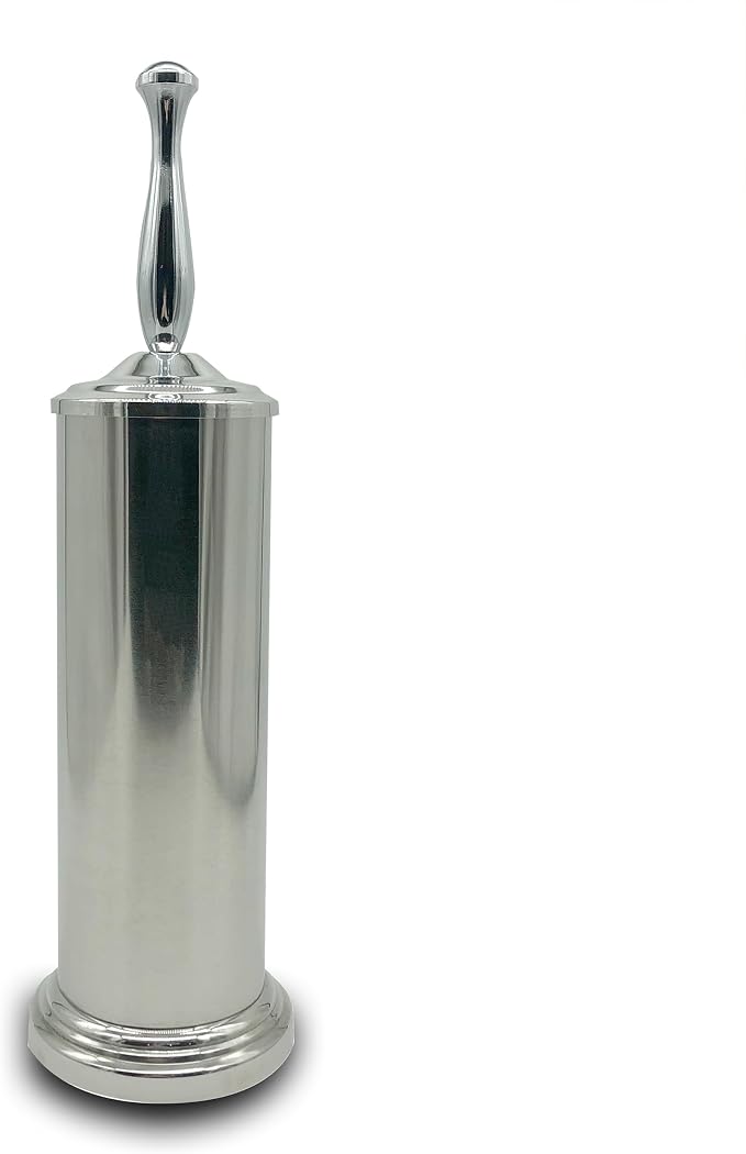Chrome Silver Metal Toilet Bowl Brush by IndecorHome
