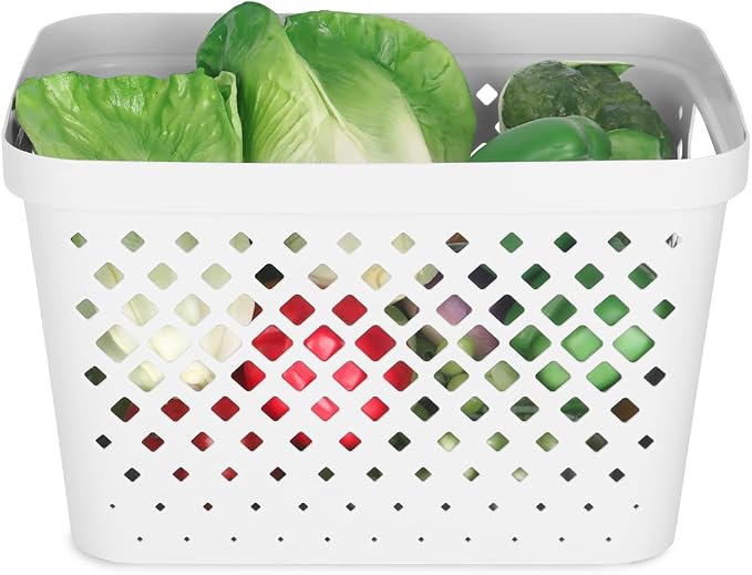 Glad Plastic Storage Basket Set, Value Pack of 6 | Open Storage Bins - Image 4