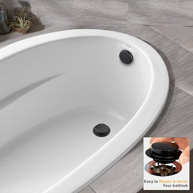 Artiwell Universal Tip Toe Bath Drain Stopper and Cover, Bathtub Drain Stopper - Image 3