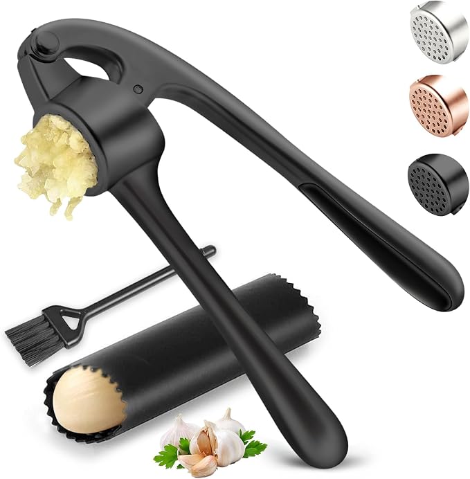 Kitchen Garlic Press, Rust Proof & Dishwasher Safe Garlic Mincer, Durable by Unknown