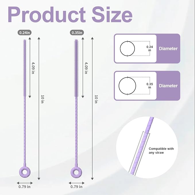YOTIME Silicone Straw Cleaner Brush - Image 2