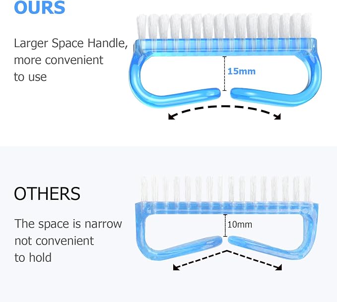 Handle Grip Cleaning Nail Brush, Larbois Nail Brushes Hand Fingernail Brush - Image 2