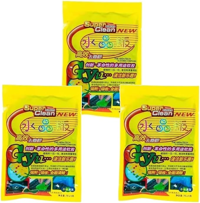 3 bags Reusable Car Cleaning Gel Slime Putty - Image 3