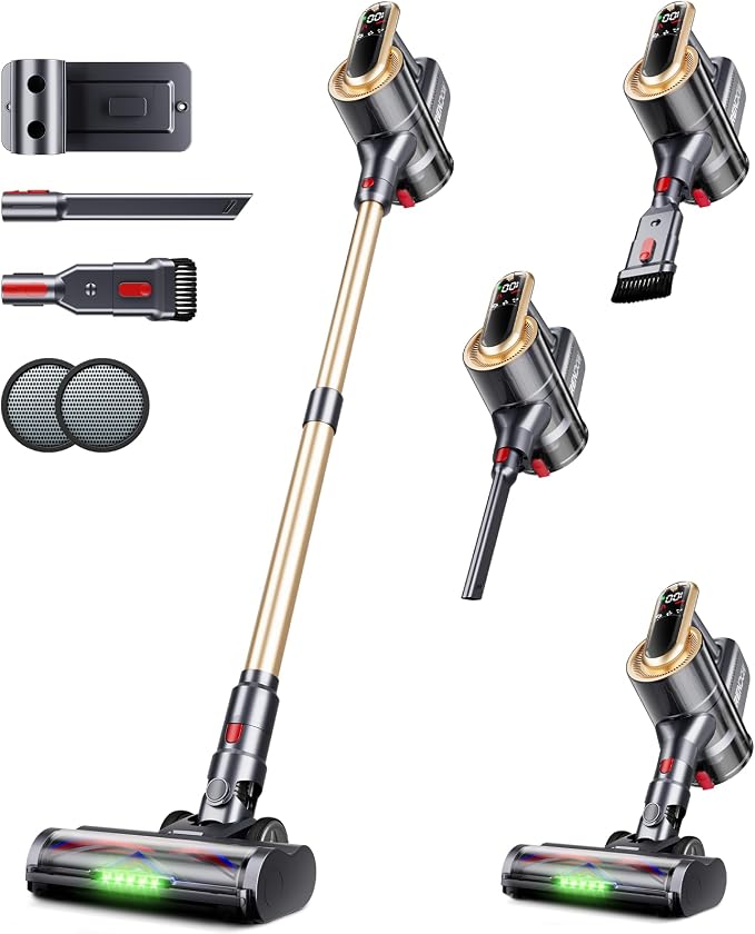 RENDOW Cordless Vacuum Cleaner, 550W 45Kpa Stick Vacuum, 65Mins Vacuum Cleaners by RENDOWVacuum