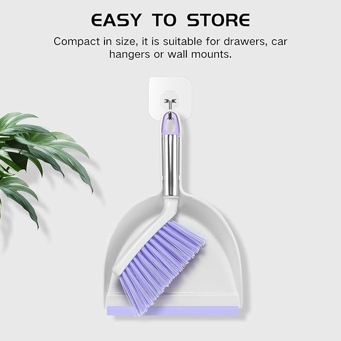 NACENA Mini Broom and Dustpan Set, Small Dust Pan and Brush Set - Image 6