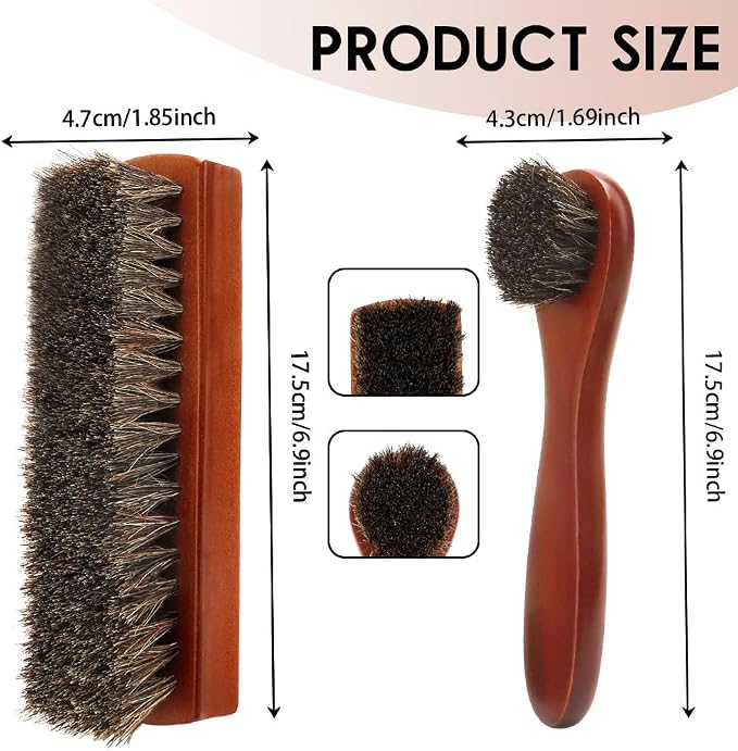 Shoe Brush, Horsehair Shoe Brush, Shoe Brushes - Image 3