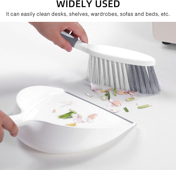 NACENA Dust Pan and Brush Set, Large Hand Broom and Dustpan Set Large Brush and - Image 4
