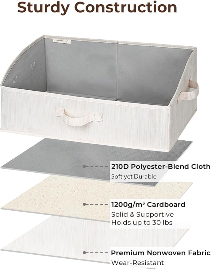StorageWorks Closet Storage Bins, Trapezoid Organizer Box - Image 6