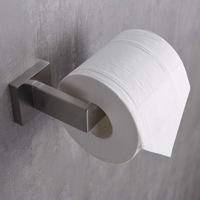 TASTOS Toilet Paper Holder Brushed Nickel, Toilet Tissue Roll Holders Dispenser - Image 3