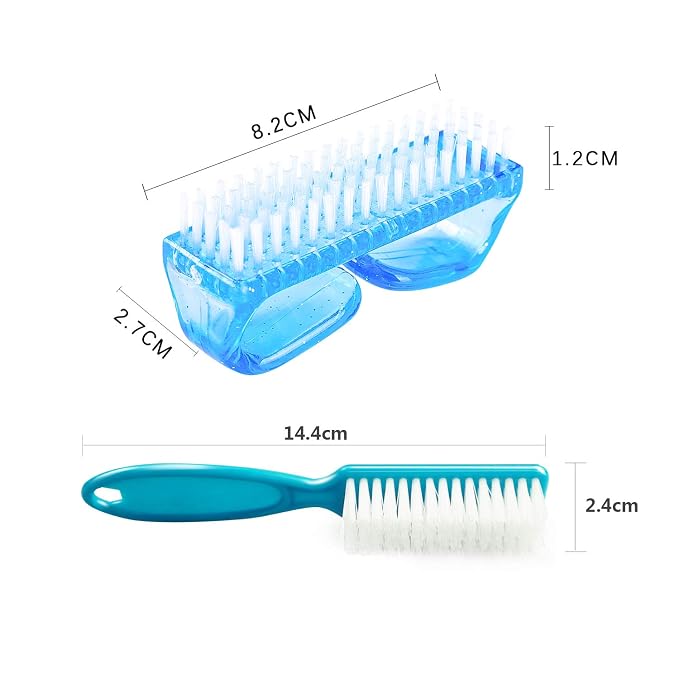 6 Pack Handle Grip Nail Cleaning Brush, Fingernail Brush Cleaner Scrub Brush Kit - Image 2