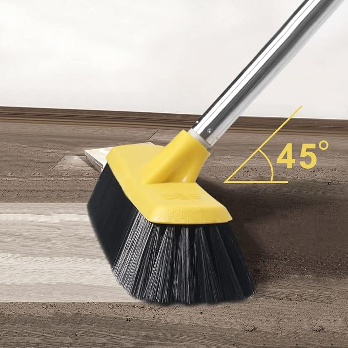 Push Broom with Long Handle, Floor Brush 49.6 inch Soft Bristle Broom 12.2" Wide - Image 3