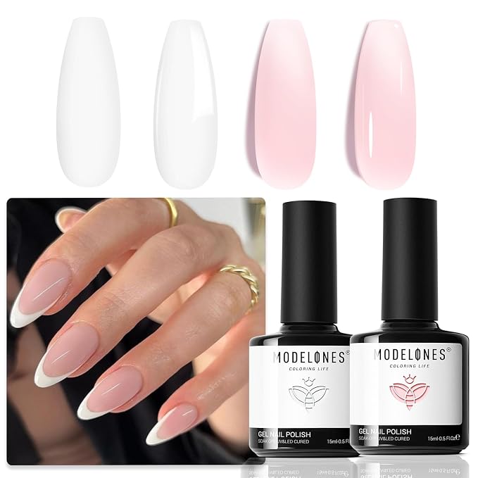 modelones French Manicure Tip Gel Polish Set by MODELONES