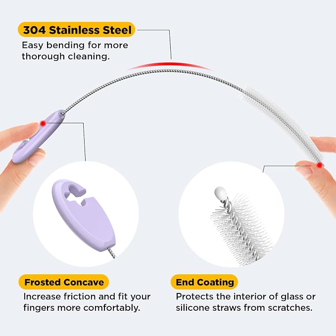 Baby Straw Brush Set, 4 Piece Cleaner Kit - Image 4