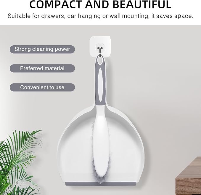 NACENA Dust Pan and Brush Set, Large Hand Broom and Dustpan Set Large Brush and - Image 5