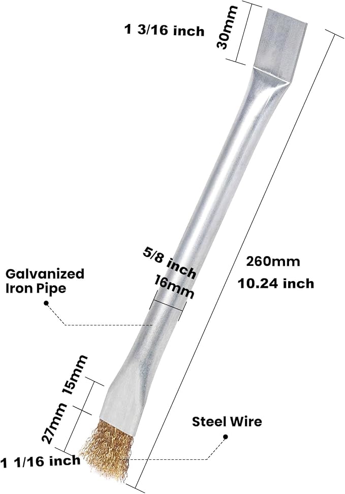 Professional Steel Wire Brush for Pellet Stove Cleaning, Steel Brush - Image 3