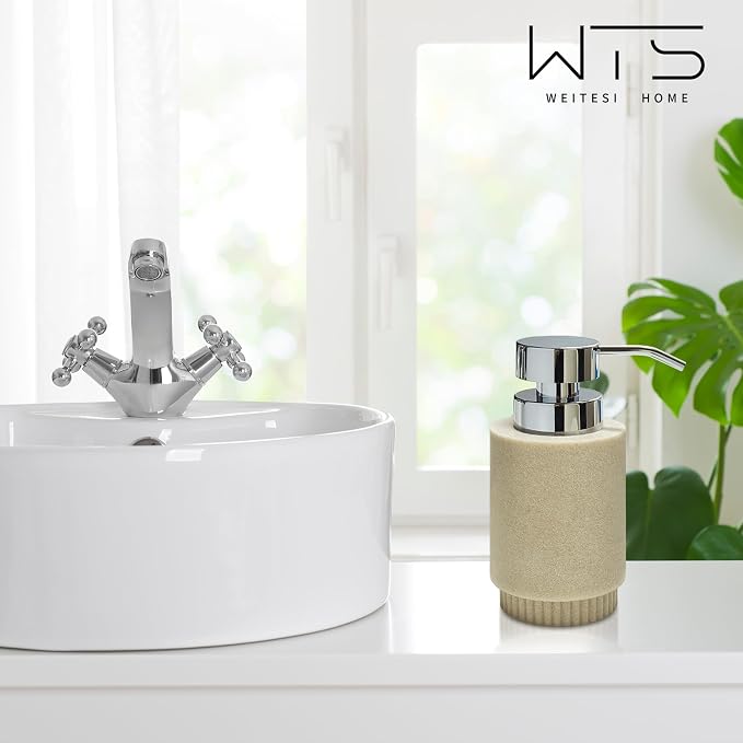 Resin Soap Dispenser for Bathroom, Hand Lotion Liquid Dispenser Easy-to-Press - Image 4