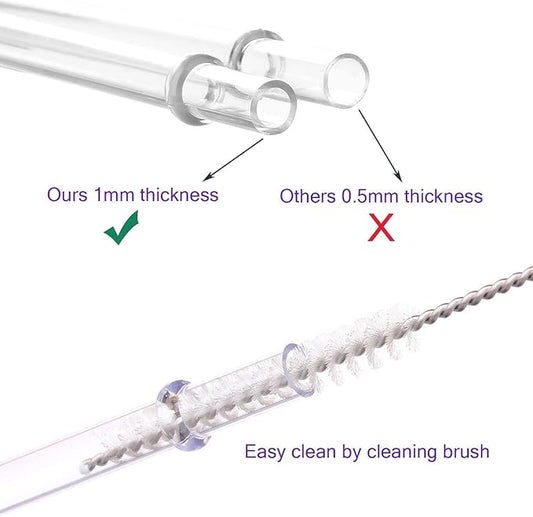 DAKOUFISH 12 Inch Reusable Replacement Plastic Straws - Image 2