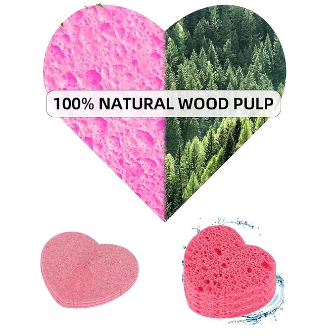 10 Count Compressed Facial Sponges 100% Natural Cellulose Sponge - Image 8