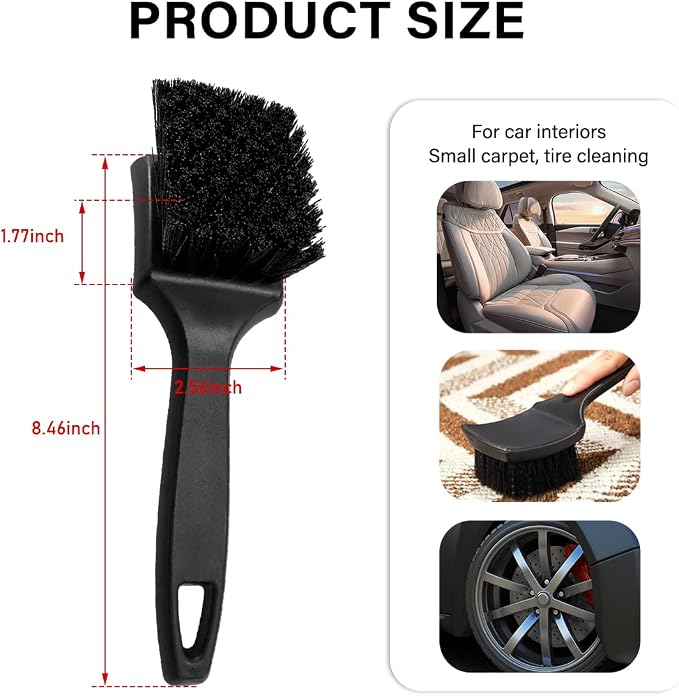 Car Carpet Cleaning Brush, Wheel Hub Scrub Brush Floor Mat Cleaning Brush - Image 2