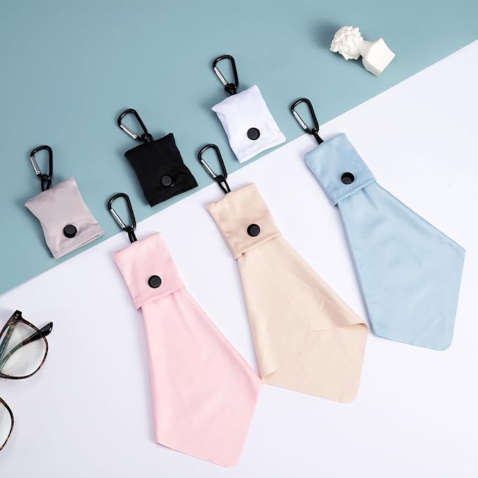 Vemiss 6 Pack Microfiber Glasses Cleaning Cloth, Wipes Lens Eyeglasses & Screens - Image 6