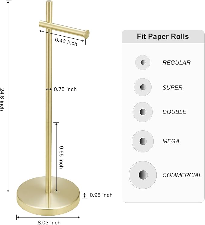 BWE Toilet Paper Holder Free Standing Toilet Paper Holder - Image 4